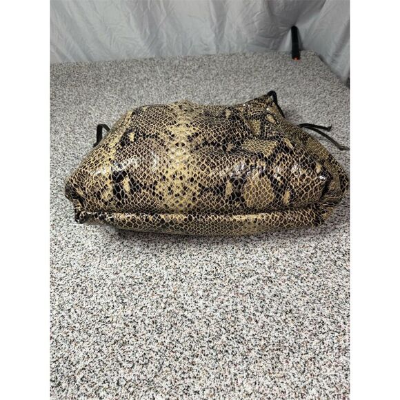 Brighton Femme Fatal Nolita Python Snake Print Hobo Bag Tassel Accent - Picture 4 of 10